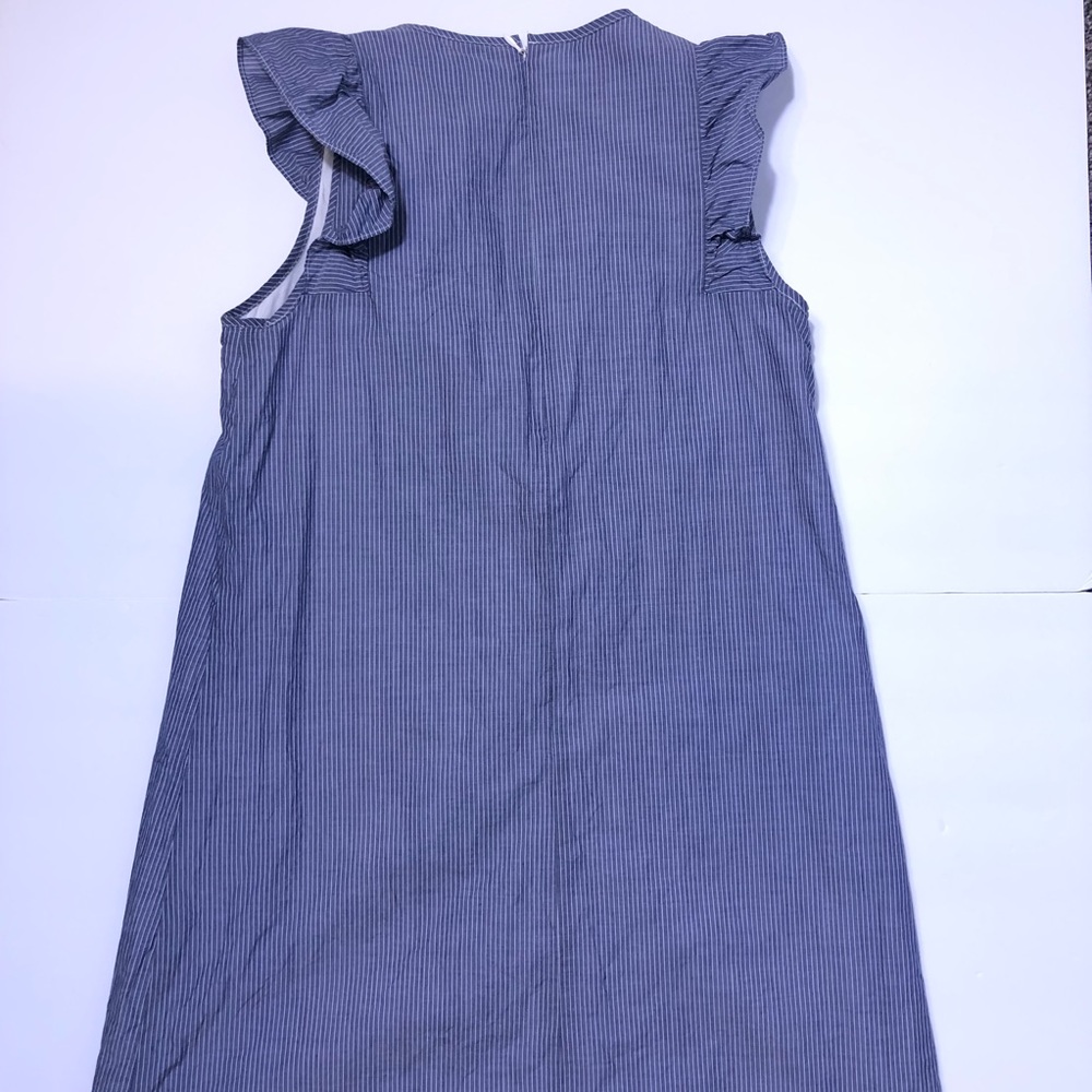4/$20 Express Striped Ruffle Front A-line dress - Picture 3 of 5